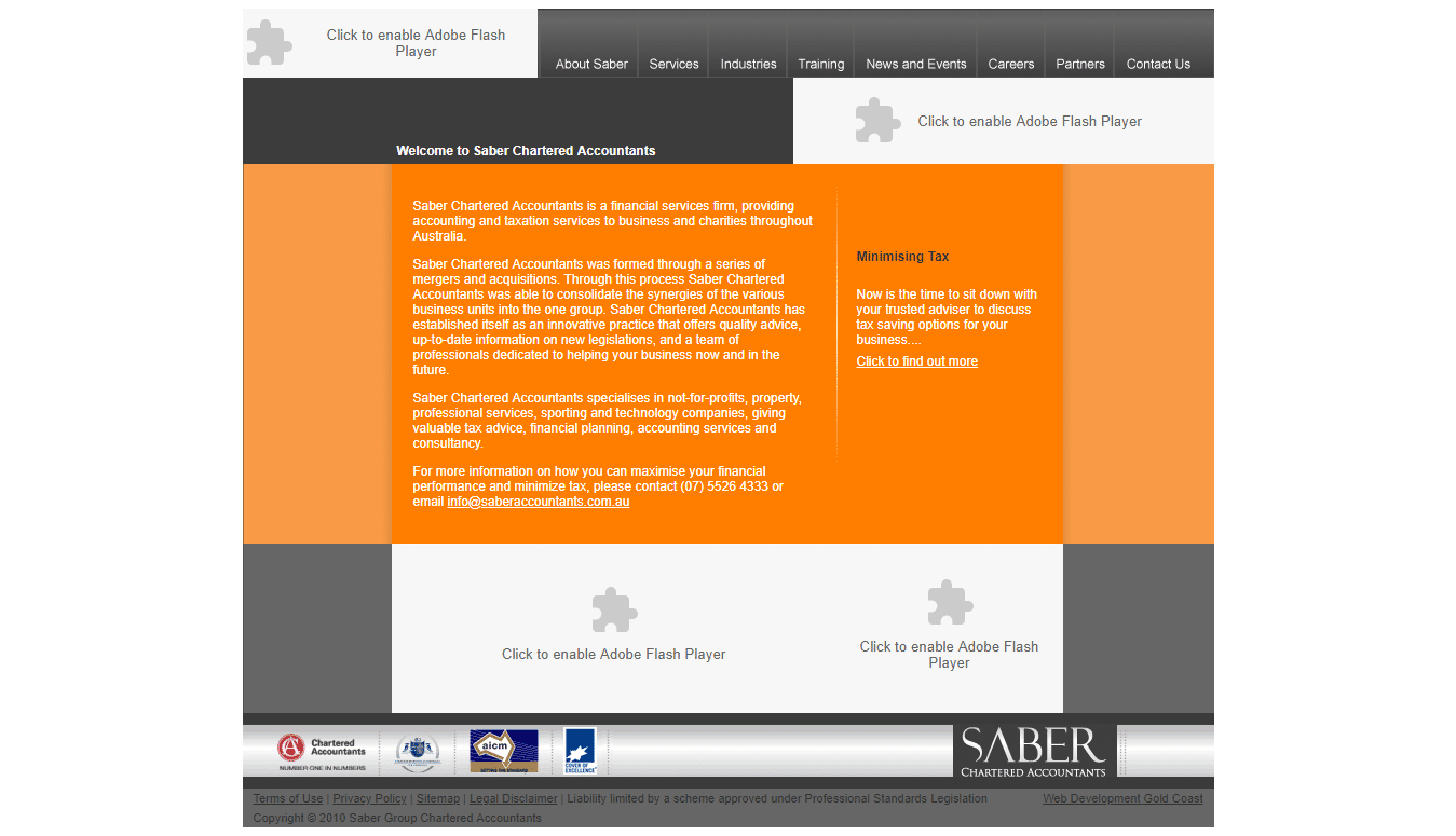 The old saber accountants home page
